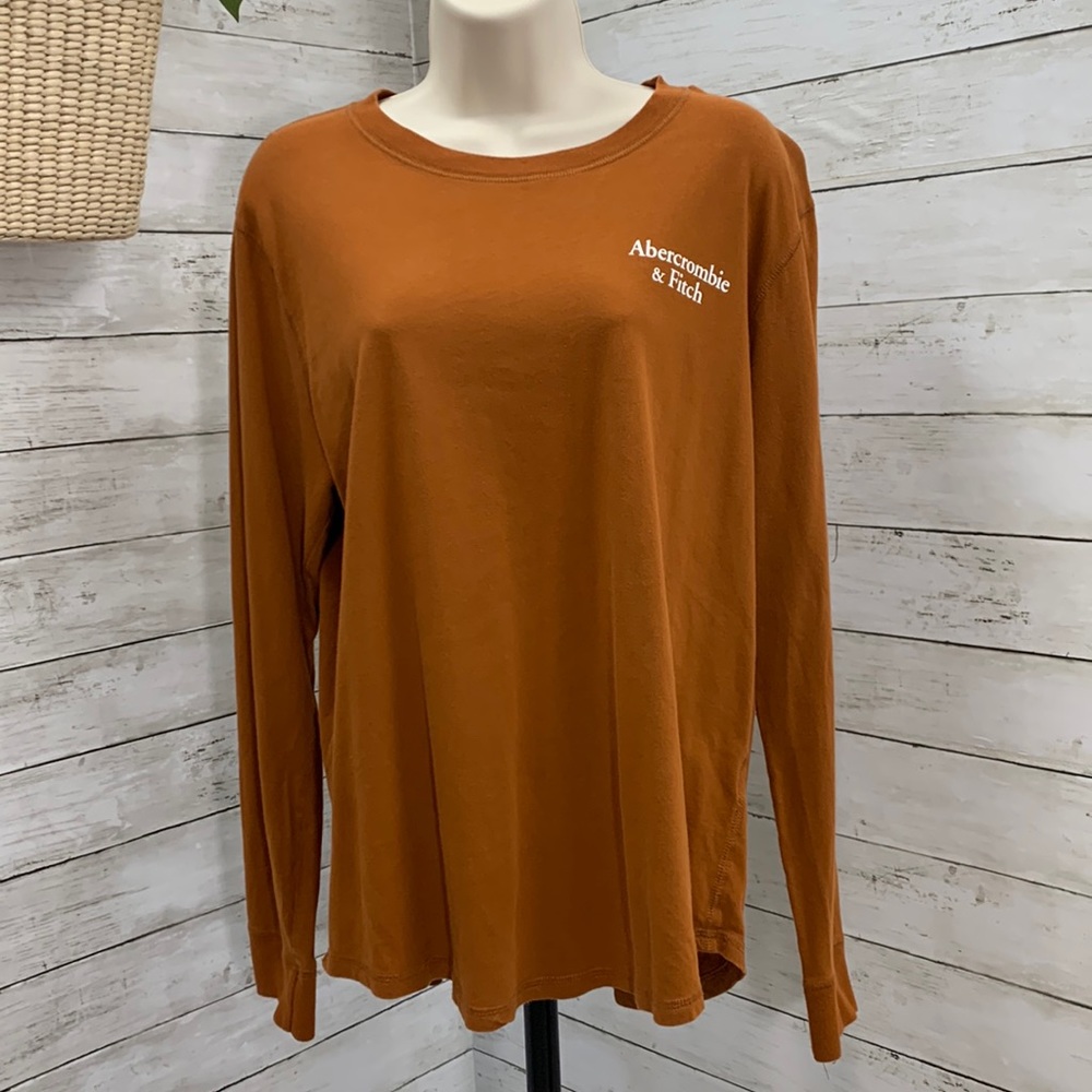 Abercrombie & Fitch Soft A & F Long Sleeve Tee Brown Size Large